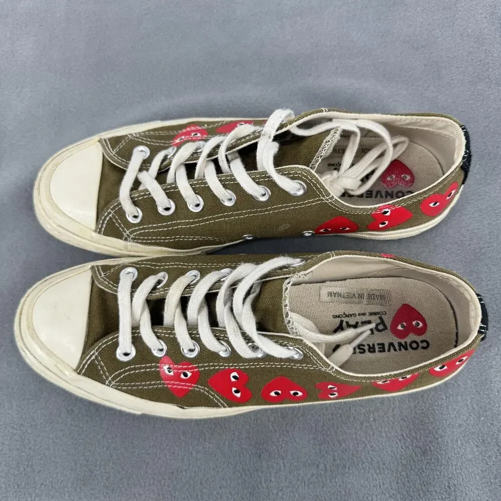 Converse Chuck All Star 70 CDG Play Shoes Mens 8 Womens 10 Green Heart 162976C